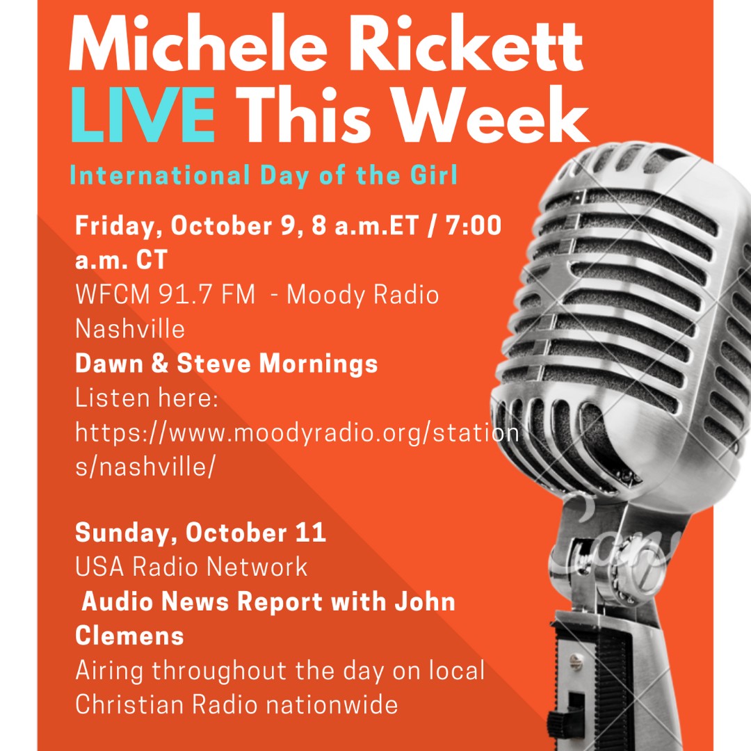SheIsSafe's tweet image. Tune in today to listen to Michele Rickett, She Is Safe CEO, share her heart for forgotten girls on USA Radio News. sheissafe.org/lifechanger    
  #saveforgottengirls❤️#SheIsSafe  #InternationalDayoftheGirl  #endslaverynow #EndChildTrafficking  #trafficking