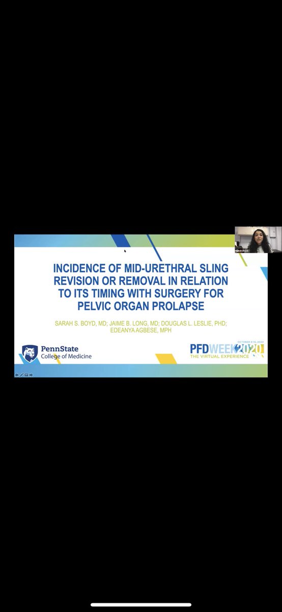 DrSarahBoydMD's tweet photo. Thank you to @fpmrs for allowing us to present our work at this year’s #pfdweek20! https://t.co/iRKGsZoUEt