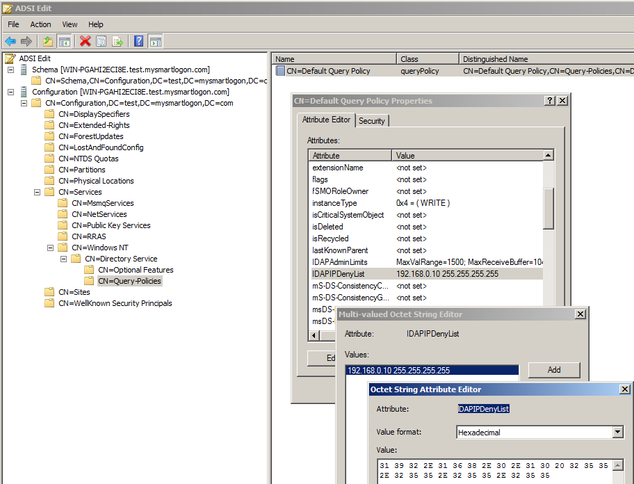mysmartlogon's tweet photo. Magic #2:
How the hacker can shutdown your 🪄🪄 next gen/IA Active Directory monitoring when your AD has been compromised in one command ?
Just by putting the IP of the platform in lDAPIPDenyList for an immediate shutdown.
Fun part: it replicates 🤣 https://t.co/qssZSF2d6u