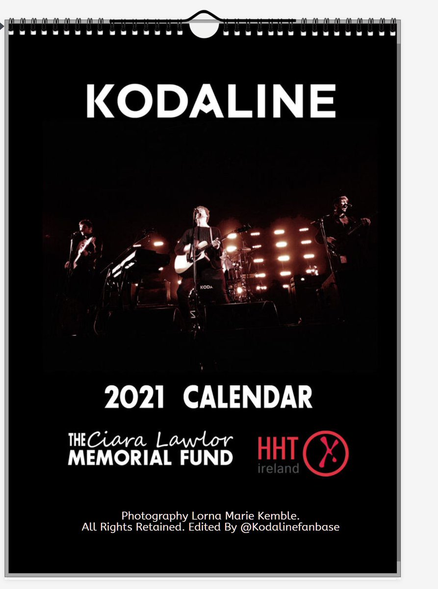 KodalineFanBase's tweet photo. Had a lot of fun sorting out 8 years of photos to make the 2021 @Kodaline calendar.  It took many hours, as I ended up watching hours of footage too.  
All proceeds again will go to @HHTireland and @CiaraFund 
Thank you for your support xxx
https://t.co/xUQFQlvcg4 https://t.co/mo9dGPEKeh