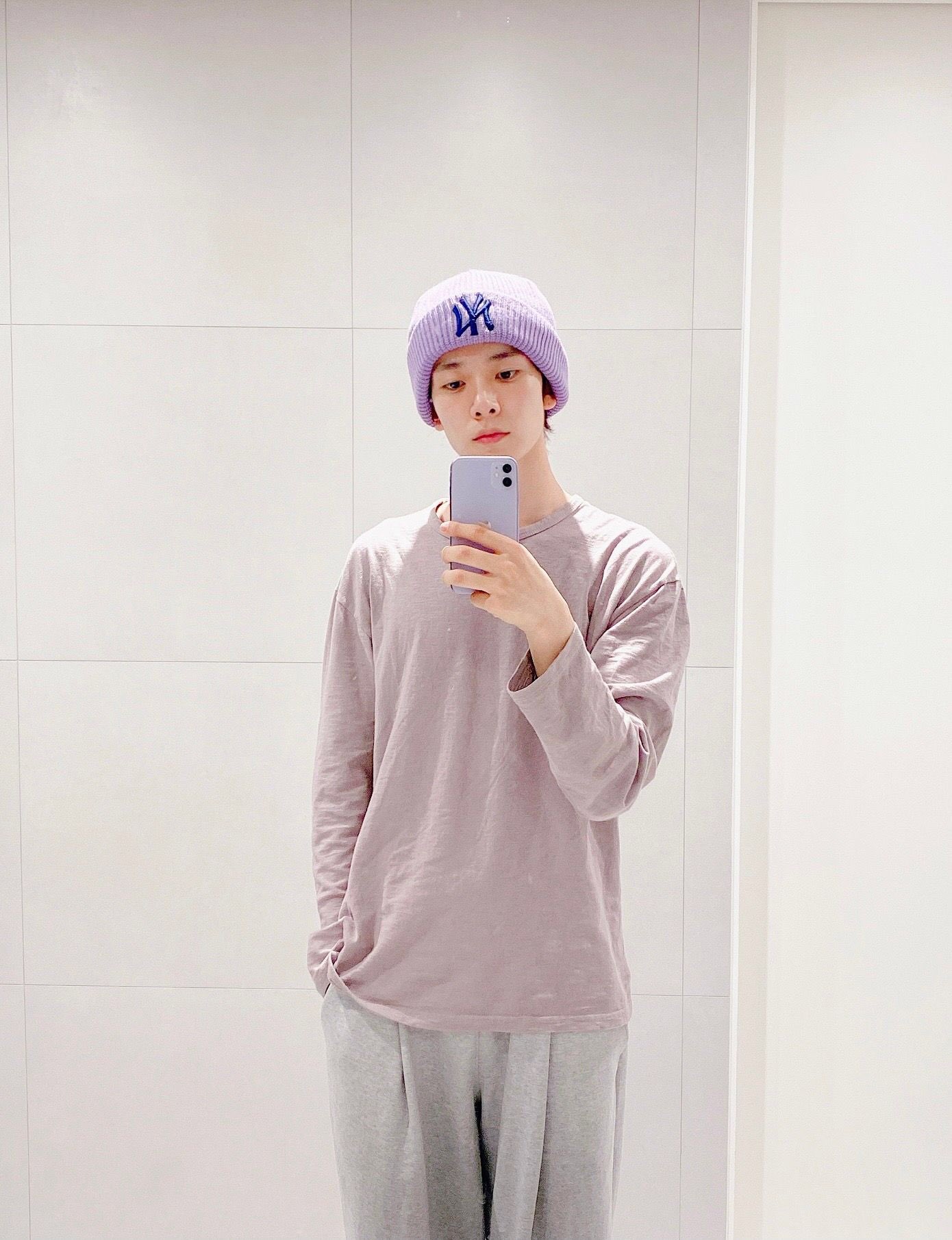 hy　AFB white beanie ENHYPENニキ　ソヌ AFB white beanie ENHYPENニキ ソヌ - メルカリ