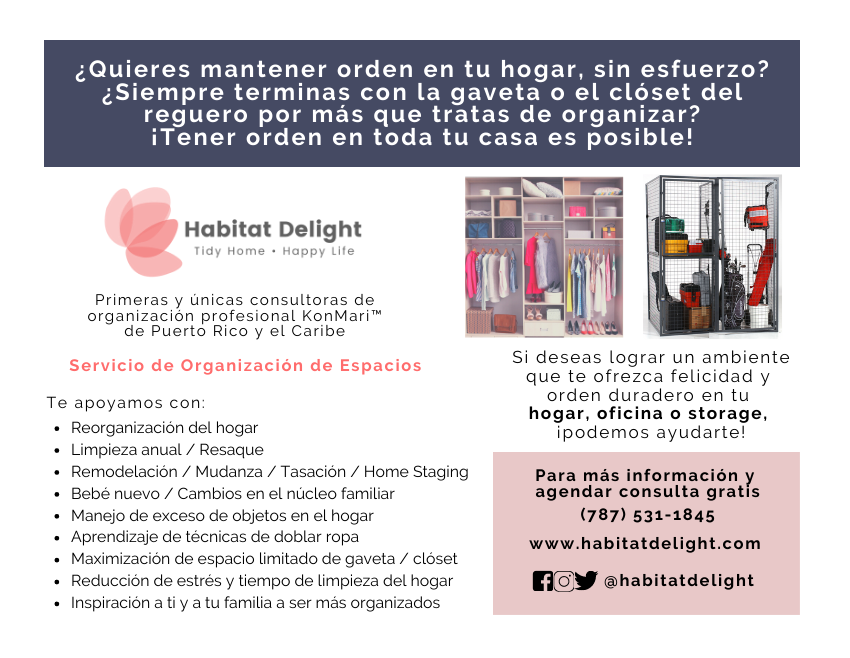 habitatdelight's tweet photo. El orden es felicidad. Conozca los servicios de organización de espacios que ofrece Habitat Delight.

Order is happiness. Learn about the home and office professional organization services that Habitat Delight offers.

#habitatdelight #tidyhome #casaordenada #puertorico #konmari https://t.co/BTp5zDtLCn