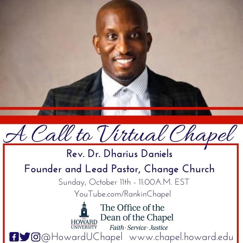 #SundaysAreForChapel
@dhariusdaniels will step into the pulpit TODAY at 11:00 EST. Watch live via the Rankin Chapel YouTube page.