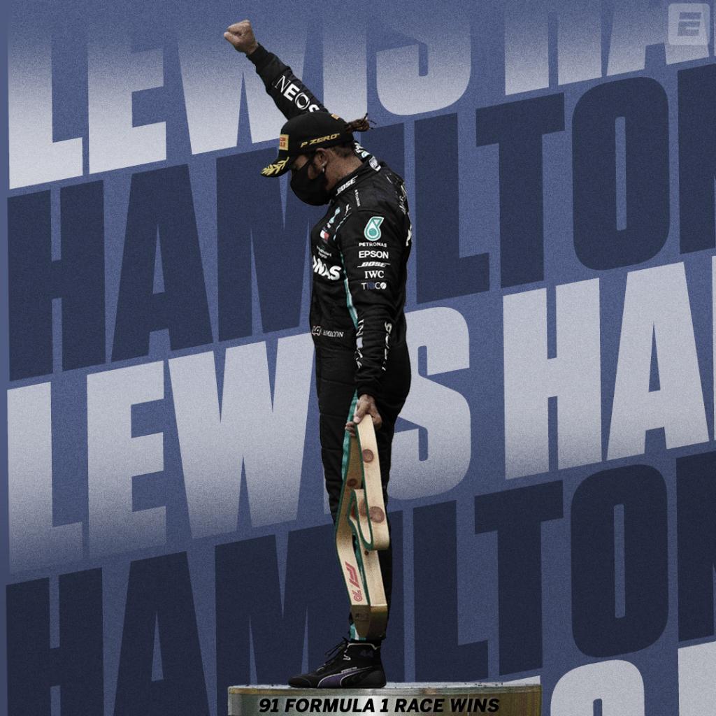 Lewis Hamilton has matched Michael Schumacher’s all-time record of 91 Formula 1 race wins 🏆 https://t.co/kMNwFhlCh8