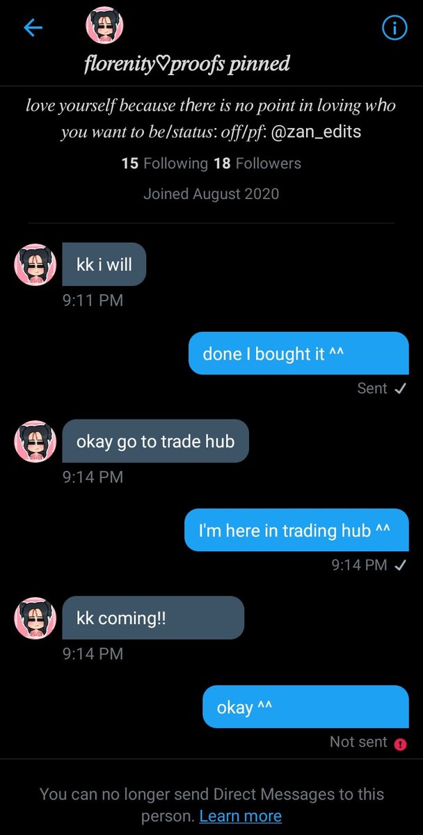 wickeddeadkms's tweet photo. scammer alert! 

help to report this user mystiqblzxe someone got scammed 352 robux for ltbs

 #royalehigh #rhtrader #rhtrading #rhtrade #rhtrading #rhtradings #royalehightrade
#rhtrades #royalehighselling 
#royalehighschool #royalehightrades #royalehightrade #royalehightrading https://t.co/x0c0d2nJ21