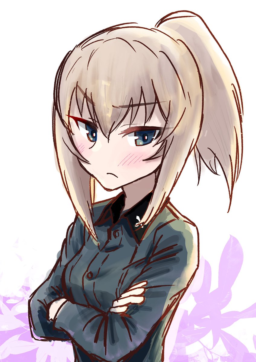 ガルパン エリカかわいい Garupan ガルパン版深夜のお絵描き60分一本勝負 おりたこのイラスト