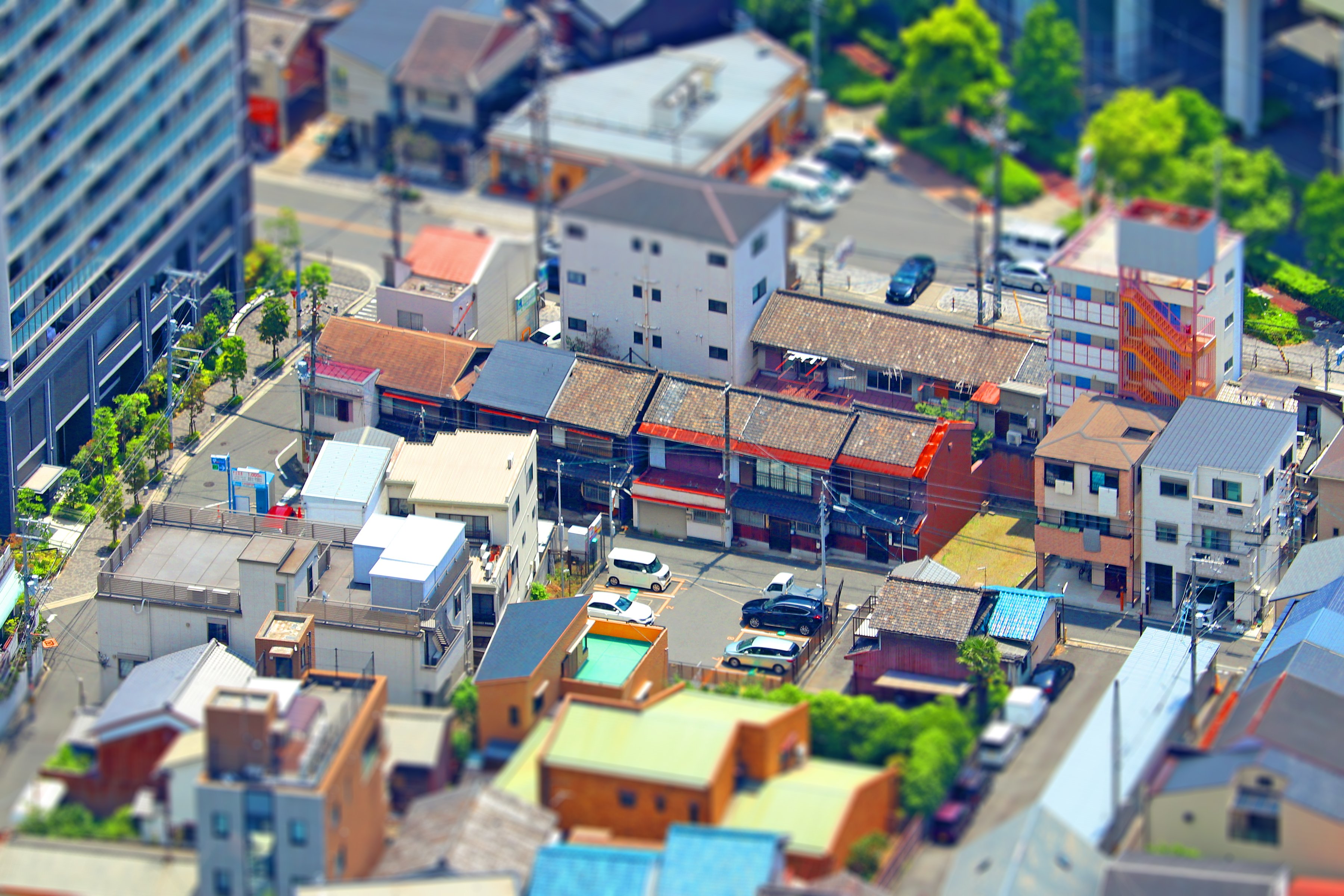 Twitter 上的 1 87のサラリーマン Minitoru87 ミニチュア風写真家 あべのハルカス300展望台から色んな住宅街をミニチュア風撮影 チルトシフト ミニチュア風 あべのハルカス 展望台 T Co Qyoi3spbdg Twitter