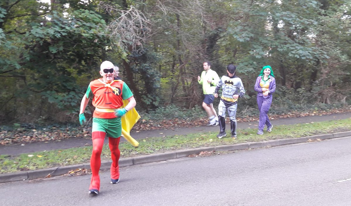 Loved running the <a href="/northhertsrr/">North Herts Road Runners</a> virtual Standalone 10k today.  Bonus superheroes included #ukrunchat