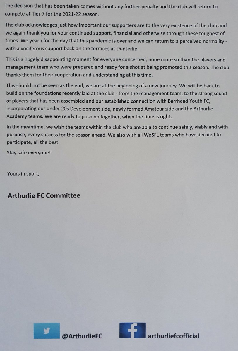 Arthurlie FC tweet media