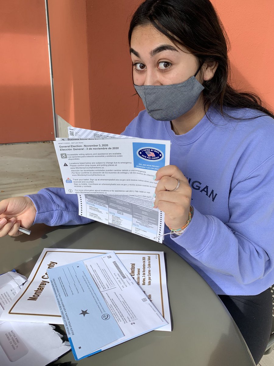 Mattea’s second time voting, but first Presidential! She was excited!! We drove her ballot to UCD! Visited too!