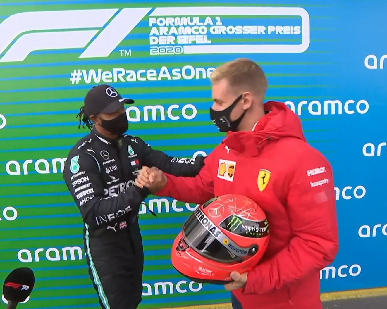 Lewis hamilton michael schumacher helmet 2025