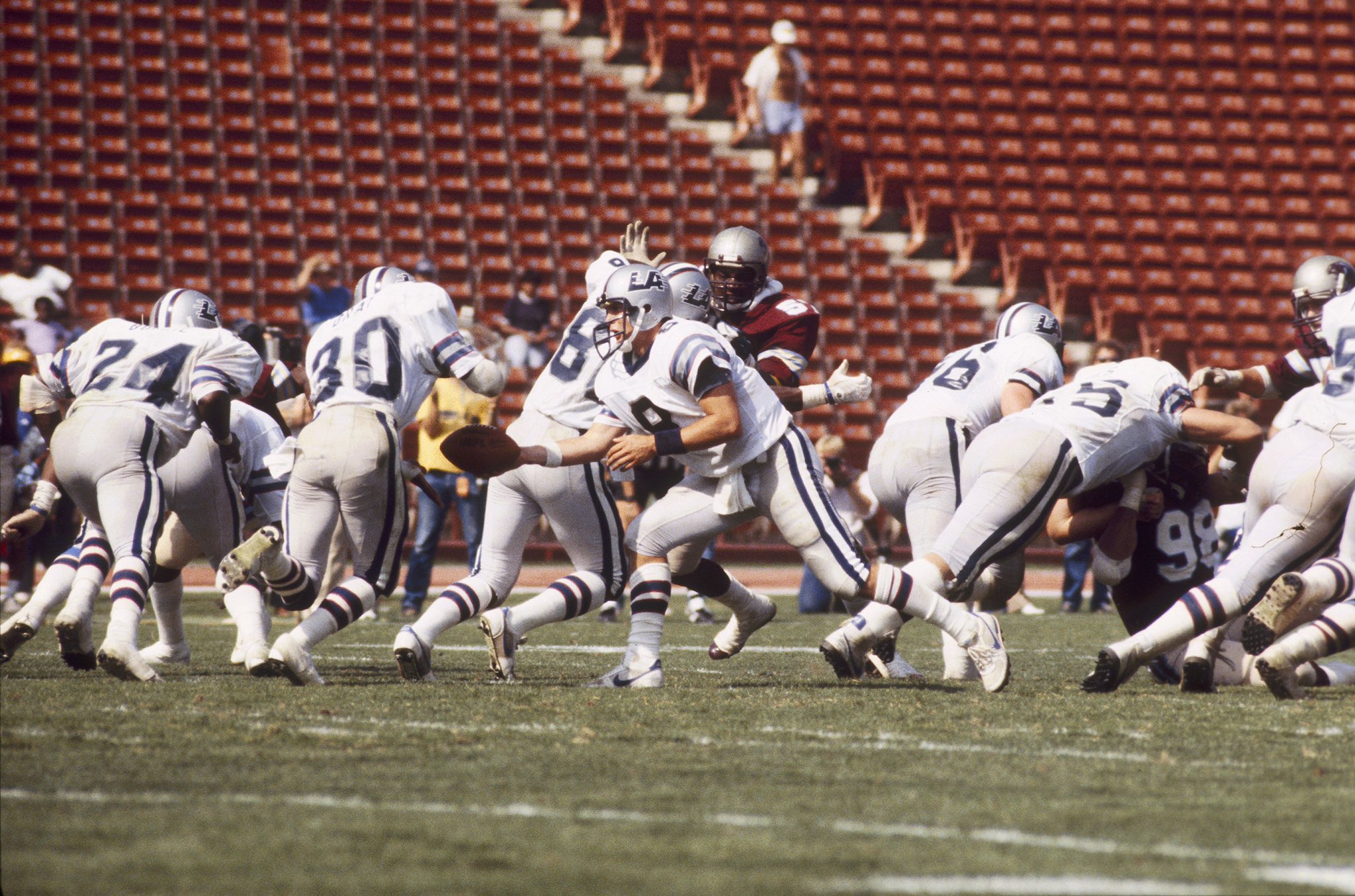 Happy birthday to Los Angeles Express quarterback Steve Young!  