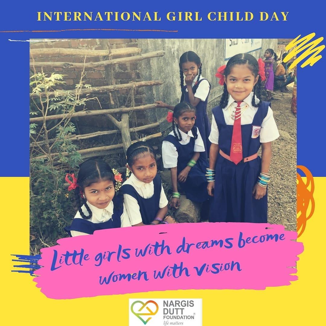 ND_Foundation's tweet photo. This International Girl Child Day let us pledge to empower girls to fulfil their dreams and ambitions. 

- Help educate a girl child 
- Help empower a woman with a life skill
- Help empower a rural school

Get in touch at info@nargisduttfoundation.com

#InternationalGirlChildDay https://t.co/C2HZWecEu9