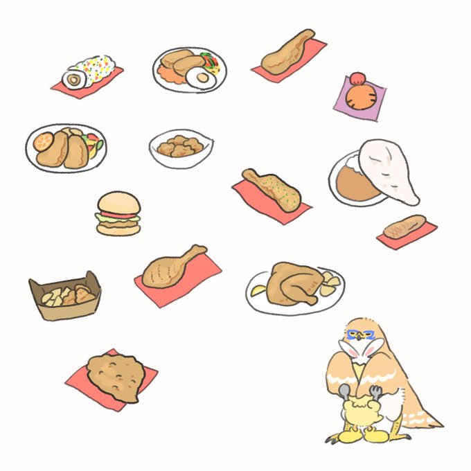 「chicken food focus」 illustration images(Oldest)