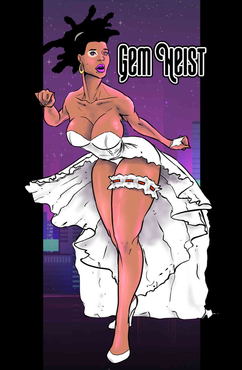 The beautiful Sierra in her wedding dress😍
Pinup of our protagonist
😍Gem Heist: Big Bang Buddha
✅Posters, Stickers and many gifts for all of you
Indiegogo Now👇👇👇
💟Link:👉 gemheist.com 👈👈🤞
#gemheist #comic #Pirates #comics #cyberpunk #comicindie #future
#scifi