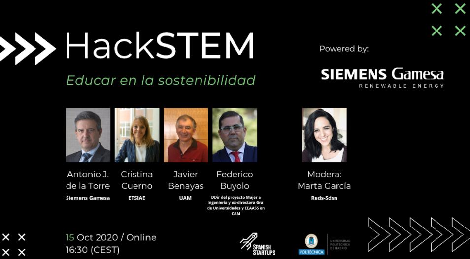La_UPM's tweet image. Educación, digitalización, STEM... #Hackstem calienta motores los días 15 y 16 de octubre con varias mesas redondas previas al hackaton VIRTUAL. Te dejamos la programación para que no te pierdas nada. ¡Inscríbete! upm.es/e-politecnica/… @SiemensGamesaES #somosUPM