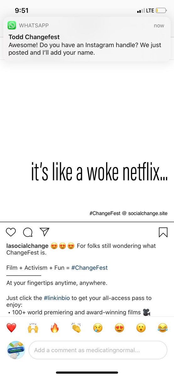 MedicatingNorm1's tweet image. Are you looking for something to do this Sunday? Cozy up and watch #MedicatingNormal and a few other films during @chisocialchange as part of their health, wellness, mental illness/healness block. Then join us at 6CT for Q&amp;amp;A! More info: buff.ly/2In2Q29 #changefest #