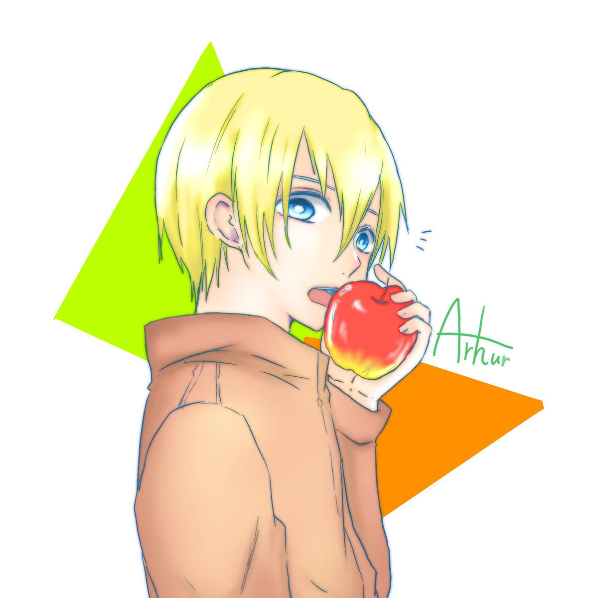 Twitter पर ひずみ ずっと脳内にいて描きたかった13話のアーサー ボイル 騎士王 画面端で林檎を見つめてて どうしたんだろうって見てたら次の画面で食べててめちゃくちゃ可愛くて悶えた アニメは前髪あげてます はぁぁ君は可愛いなぁ 目が離せない