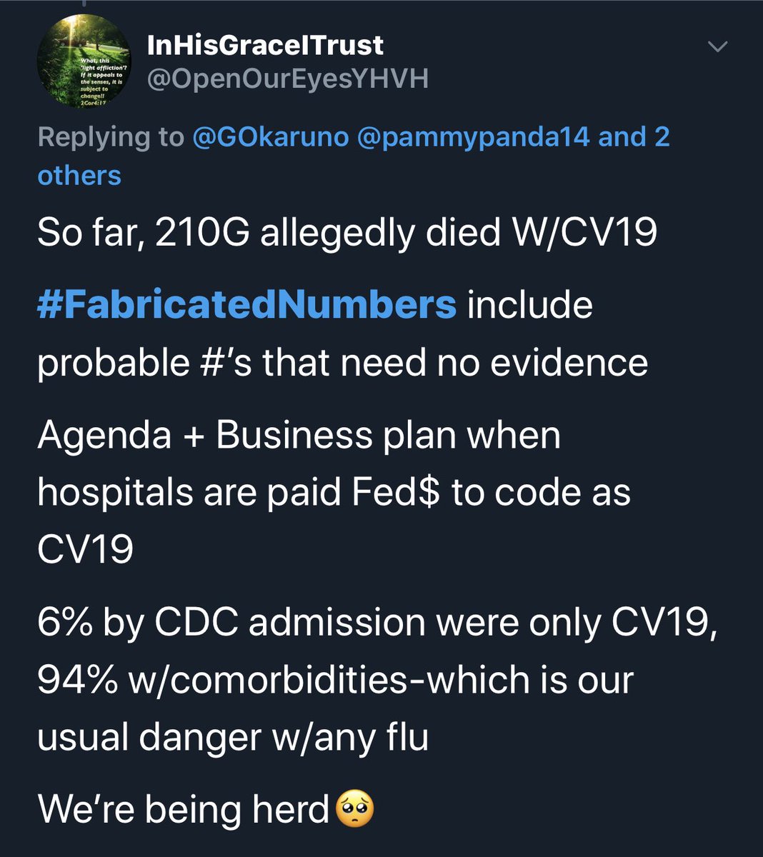 OpenOurEyesYHVH's tweet photo. @NYGovCuomo #Truth
#Isaiah3322
#Romans1219
#John317
#Rev1211
>
#ModernDaySlavery
#Governmentgod
#PseudoscienceReligion
#economicPrivilege
#DirtyPoliticians
#Hollywood
#Entertainers
#COVID19
#Plandemic
#MSM
#BLM
#Antifa
#BigPharma
#BigTech
#NASA #etc
#AdonaiSeesALL
#AmericaTheBrave 🔥⚖️🕊 https://t.co/M6LAxxpFgq