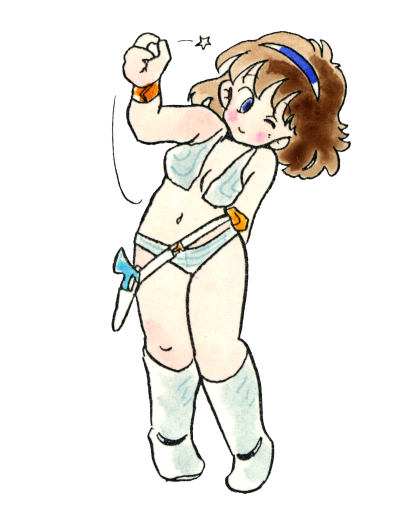 #ロリの日 #ウインクの日 
有る様で無い。
ロリっぽいのは学生時代に描いたパズラー別冊の「ファミリーコンピュータ ファン」のメインキャラクターにデザインしたこの娘くらいだろうか。
#original #Archive #consumer 
#1986年 