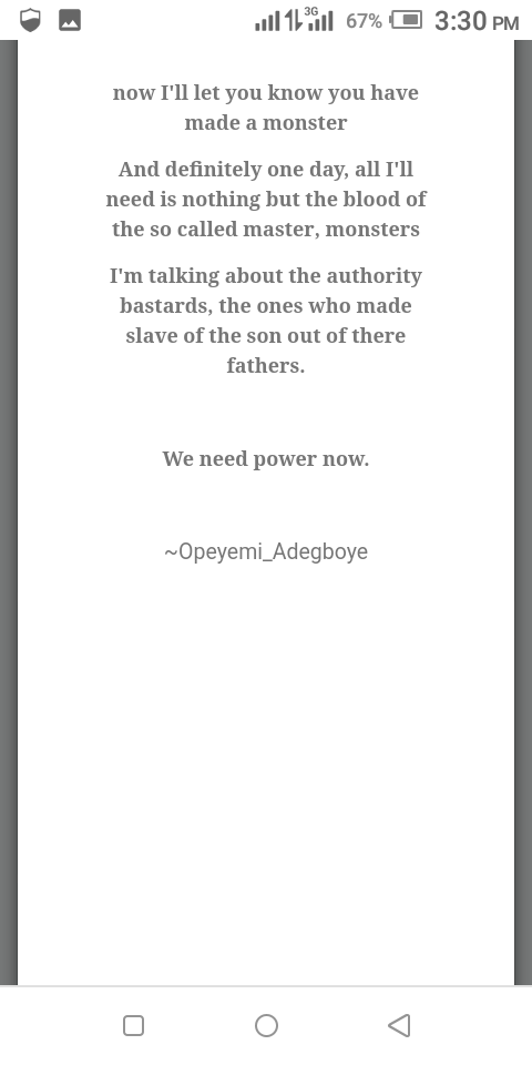 #WeNeedPower
#OurLivesMatter 
#EndPoliceBrutalityinNigeria 

@poetsloungeclub 
@poems_un 
@NigerianPoetry