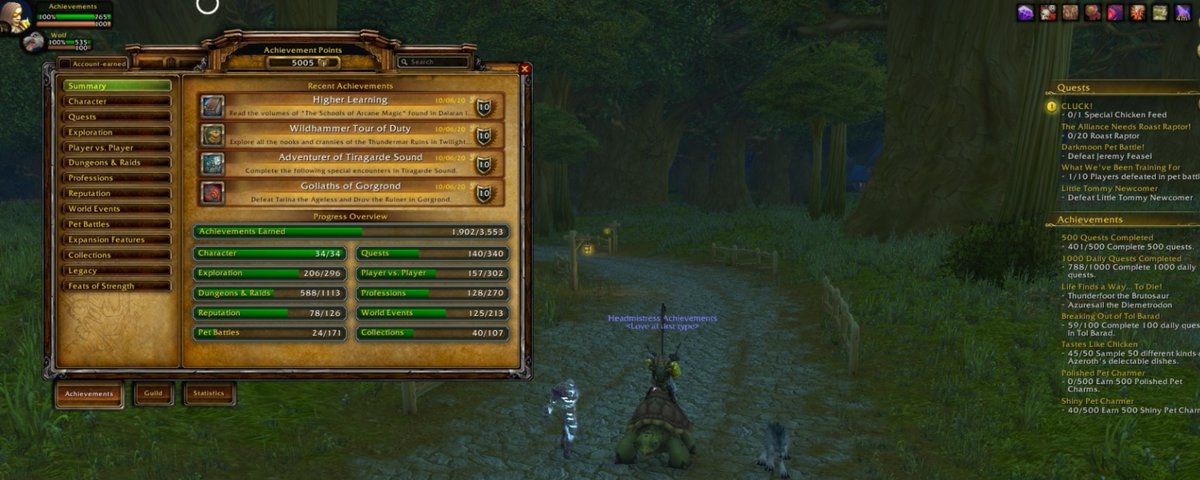 Warcraft players love creating challenges for themselves! Today we have a new category to celebrate, as Winterly has reached 5000 character specific achievement points on their Level 1 Hunter. #Warcraft

wowhead.com/news=318468/50…