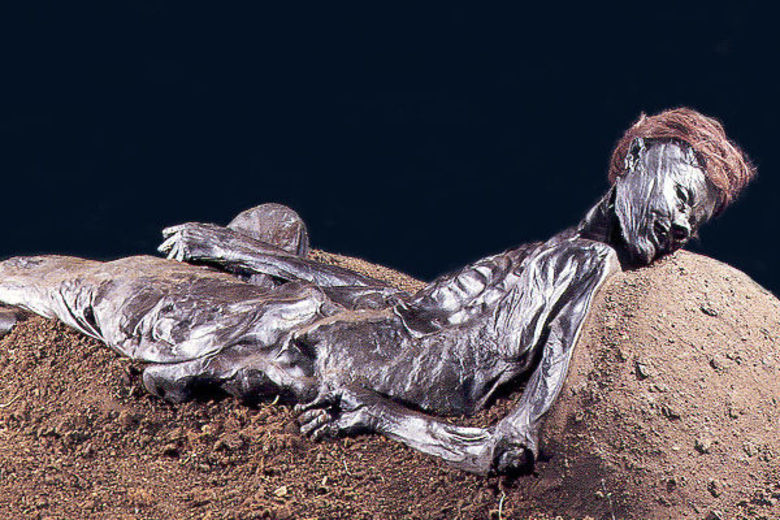 18. Grauballe Man (3rd c. BC)A bog body found in Jutland, Denmark. Grauballe Man's throat is visibly slit, although whether it was murder or he was a sacrifice is unknown. He was so well-preserved that researchers were able to take his fingerprints!