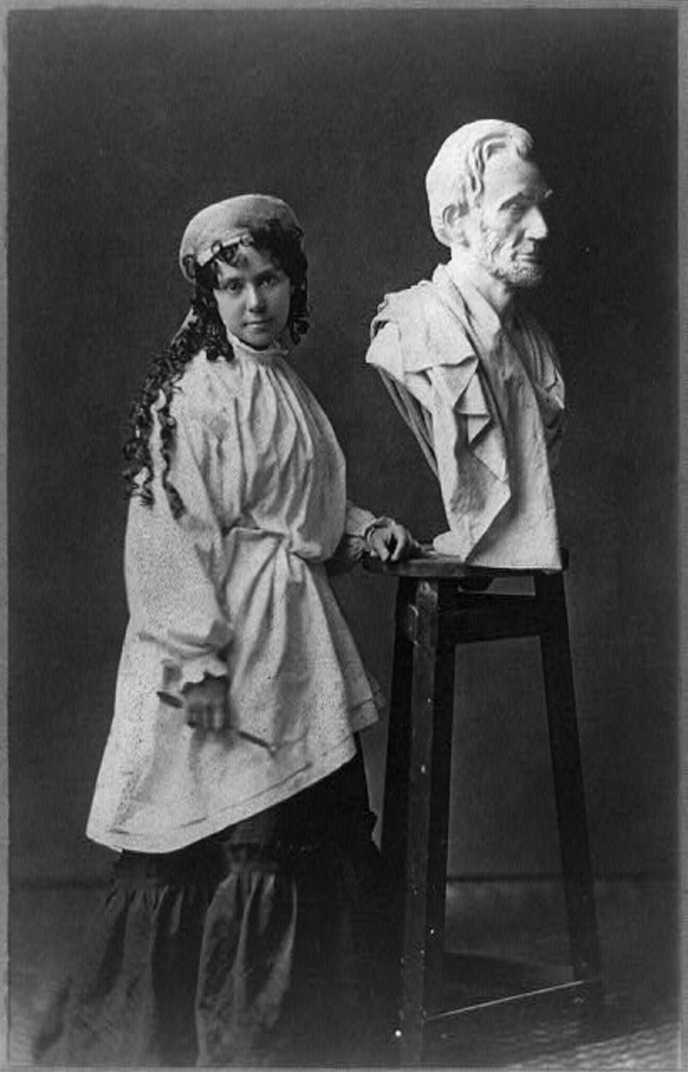 Seventeen-year-old Lavinia “Vinnie” Ream arrived at the White House in 1864 to make a portrait bust of President Abraham Lincoln. (1/9)Image Credit: Library of Congress