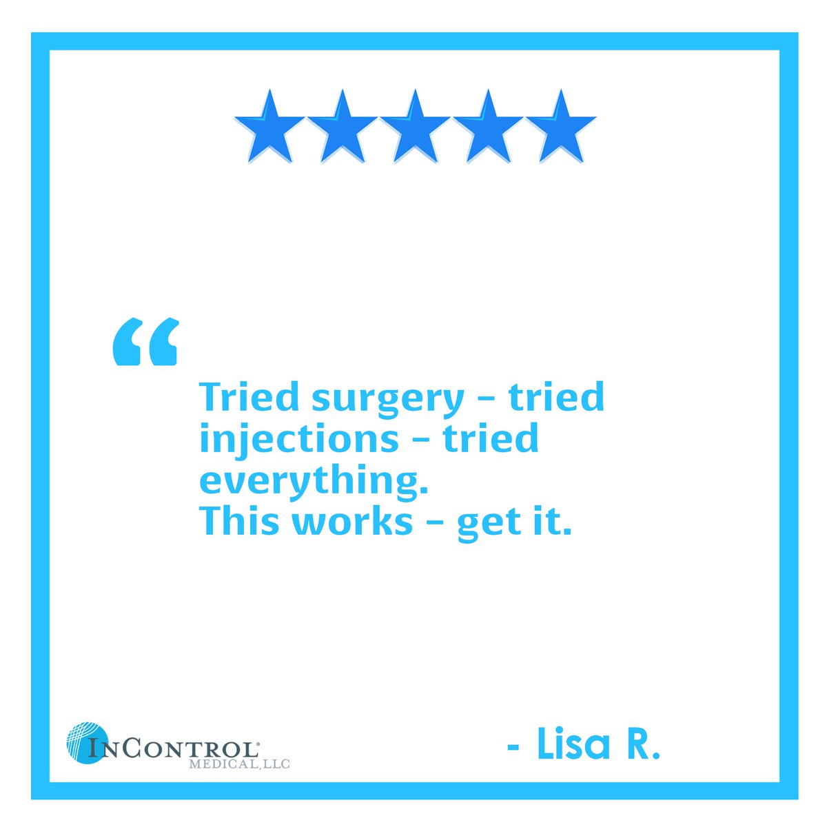 InControl_Med's tweet image. Real people, real results. Read more: 

incontrolmedical.com/shop/attain/#r…