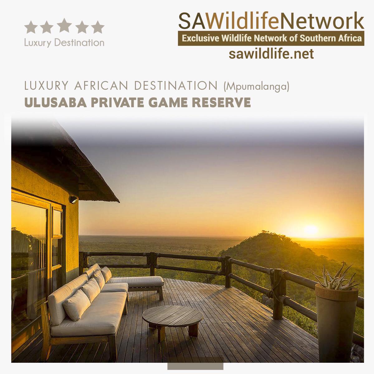 Beautiful luxury wildlife destination added on the SA Wildlife Network!! 
We connect YOU with TOP wildlife and nature destinations, venues, ventures, wildlife services an,d suppliers in Southern Africa.
For more info, visit: sawildlife.net/item/ulusaba/ 
#SAwildlife #SAwildlifeNetwork