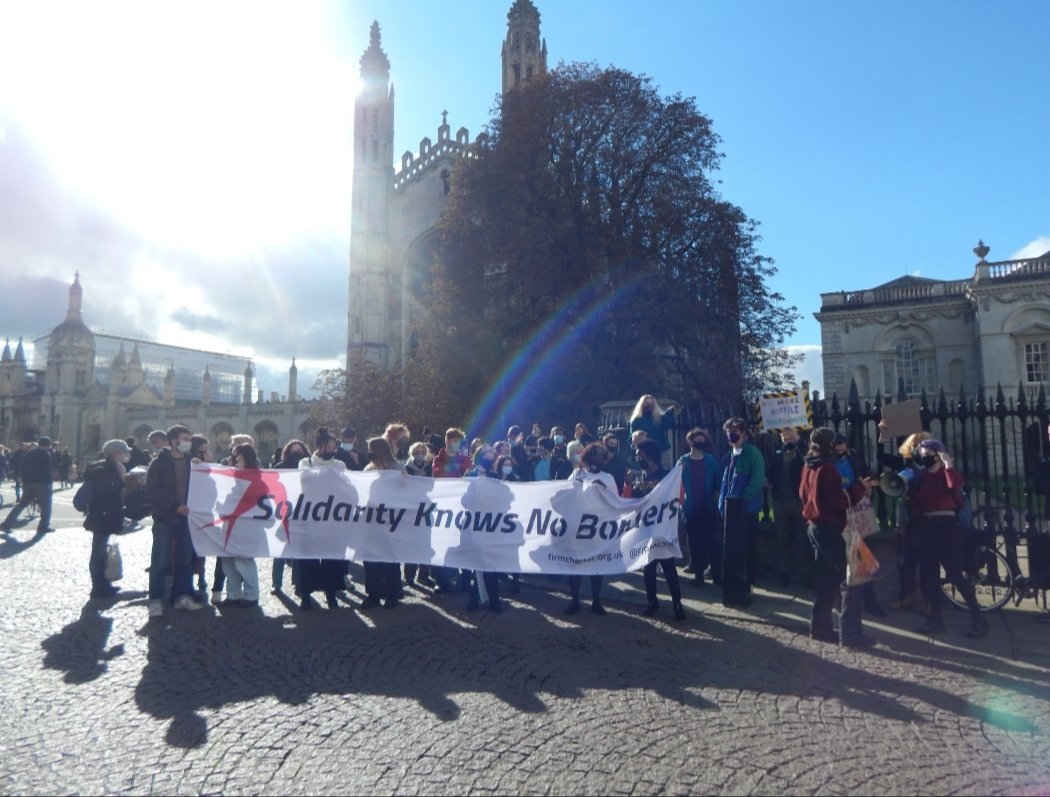 GyrosOrg's tweet photo. #SolidarityKnowsNoBorders #endthehostilenvironment. #Cambridge today. Dignity and Justice for all. Have you signed the #FIRMCharter? @FIRMCharter @CommunityPathw2 @AccessKingsLynn @ArmineNikoghos1 @fiona_costello @migrantsorg https://t.co/FjE6gbp9t2