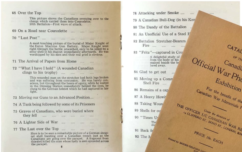 Over the Top was then put on exhibition in December 1916 at London’s Grafton Galleries. It was lauded in the press as an example of Castle’s bravado as Canada’s official war photographer.