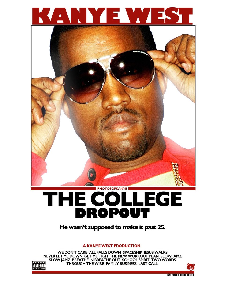 Kanye West albums as movie posters: a thread.The College Dropout↳ Ferris Bueller’s Day Off
