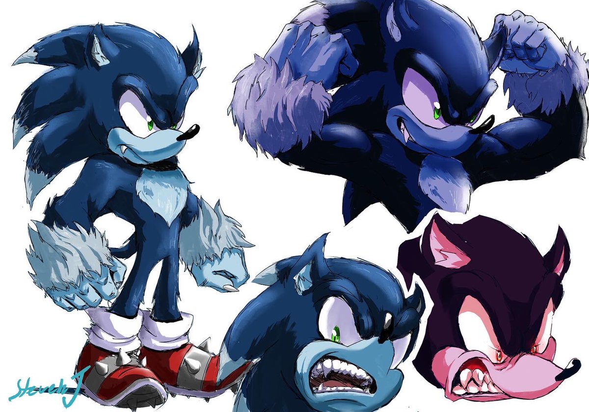 Made a few werehog drawings while watching. #sonic. and. s animated short, ...