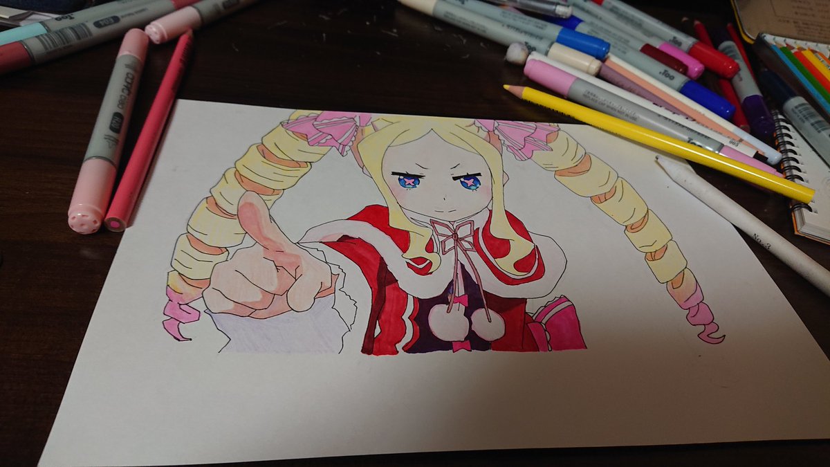 osakanakarei's tweet photo. 完成！ベア子！！！可愛いよね、うん

#絵描きさんと繫がりたい 
#リゼロ https://t.co/JAgdDBeHie