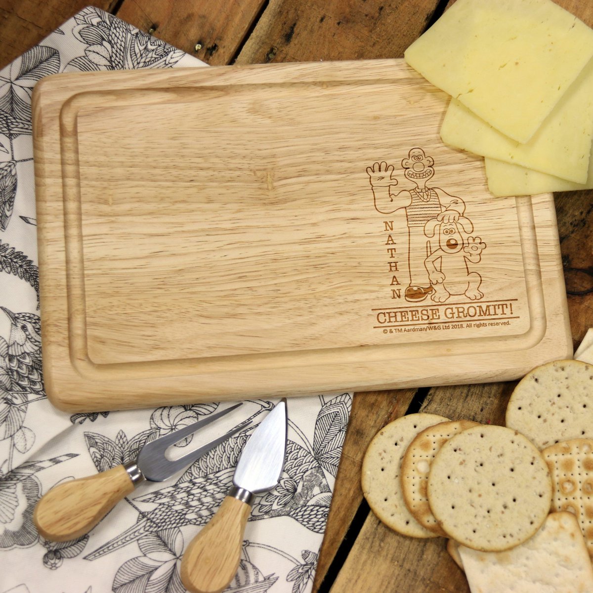 CustomGiftsUK's tweet photo. W &amp; G ‘Crackers About Cheese’ Wooden Rectangle Cheese Board. #customgifts #customgiftsuk https://t.co/AxFp6pqeC3 https://t.co/Am5KcfWGpO