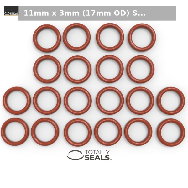 TotallySeals's tweet photo. 11mm x 3mm (17mm OD) Silicone O-Rings starting at £4.53 - https://t.co/CFca3ozXAc  #orings #gaskets #nitrile #silicone #viton #mechanicalseals #glandpacking https://t.co/ronM9rfIUO