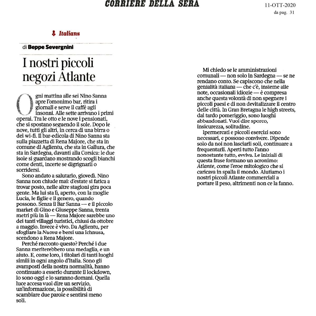 fipeconf's tweet photo. @beppesevergnini - In poche parole il senso dell'importanza di tenere aperti i #bar e le attività commerciali per far vivere i nostri territori.
#nochiusure #sicontrolli https://t.co/k3EJ1JyCfR