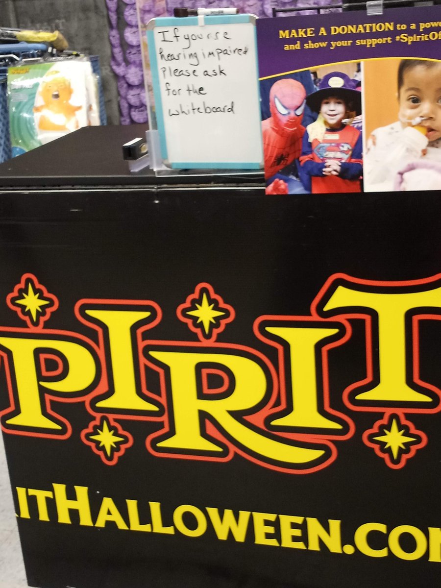 Just want to give a shout out to our local Spirit Halloween for being inclusive in the best way they know how ❤