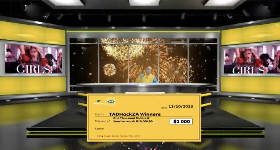 Geekulcha's tweet photo. ...and the 2020 @TADHackZA winners who will receive $1000 are the super ladies from Android 3 

#TADHackZA https://t.co/opA99DkeBe