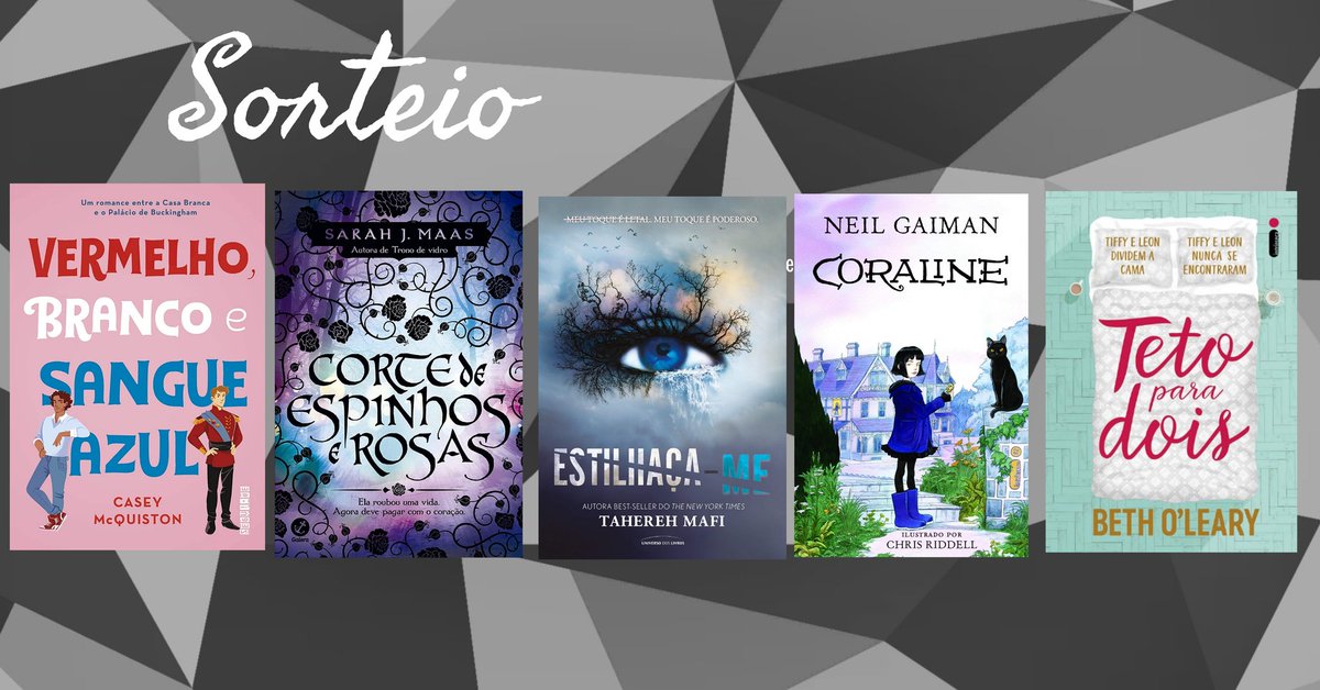 BlackLivros's tweet photo. SORTEIO RELÂMPAGO ⚡

Quer ganhar um desses livros?

Siga as regras:
- Seguir o @BlackLivros;
- Dar RT neste tweet. 

Resultado terça-feira (13/10). https://t.co/ic6rywXSAt