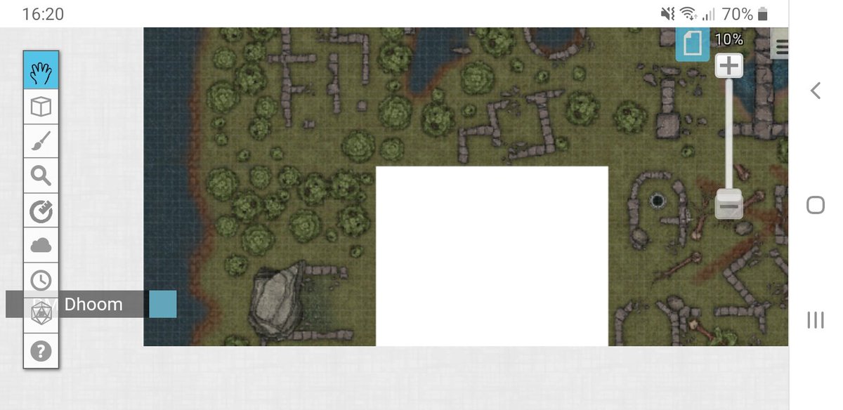 Sticking 9 <a href="/inkarnaterpg/">Inkarnate</a> maps together to create a 3x3 map with almost 500 square feet of playable space in <a href="/roll20app/">Roll20</a>. Csnt wait for my players to discover the ruins of the ancient city of Aki. A living "open air" dungeon of sorts.
#dungeonsanddragons #ttrpg #roll20 #inkarnate
