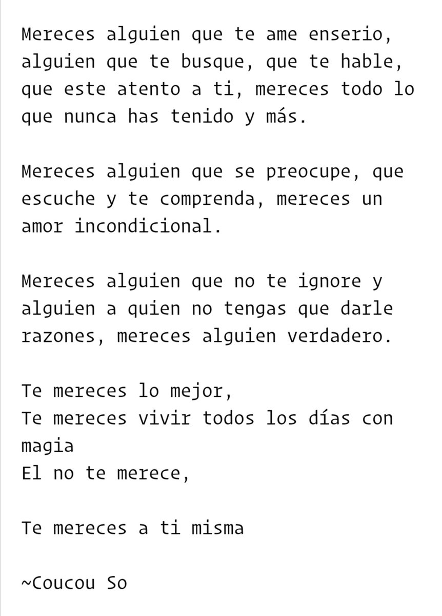SoCoucou's tweet photo. Te mereces todo

~Coucou So https://t.co/erHGVPX7wm
