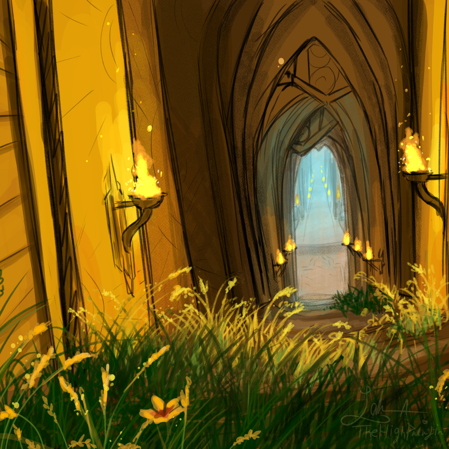 TheHighPaladin's tweet photo. A study from my personal favourite location in GW2 ! I've improved a lot and it was fun to try something like this! :D https://t.co/hL6WO9MB2Y