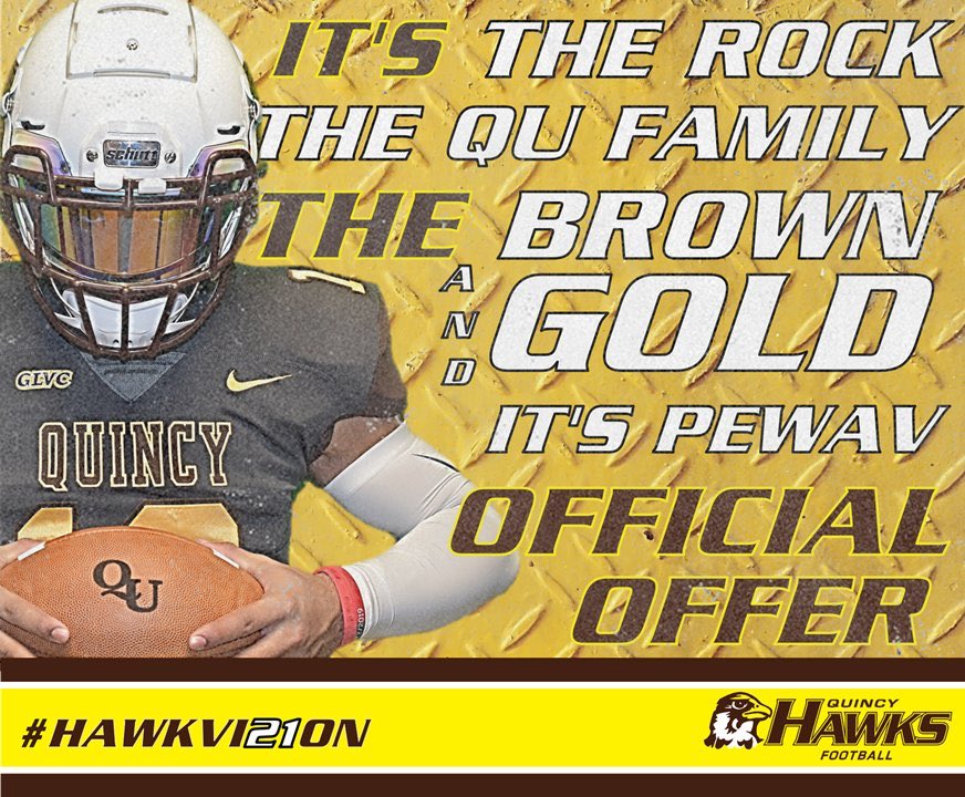 CiceroJake's tweet photo. Had an amazing camp at Quincy University it was great meeting all the coaches and players. With that being said, I am proud to say I have received a Dll offer from Quincy University! @GNfootball @Clint_Cosgrove @EDGYTIM @DeepDishFB @Jlemming18 https://t.co/HB71TeK6AS