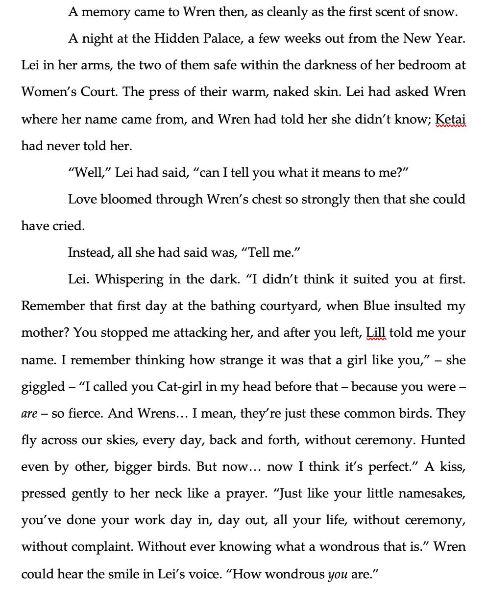 natashangan's tweet photo. Mild spoilers for GIRLS 1, but I just wrote the softest, sweetest memory moment between my girls and I have to share for those of you who miss Lei and Wren and love them as much as I do πβ€οΈπ #girlsoffateandfury #girlsofpaperandfire #amwriting https://t.co/8Tp8lf8tUw