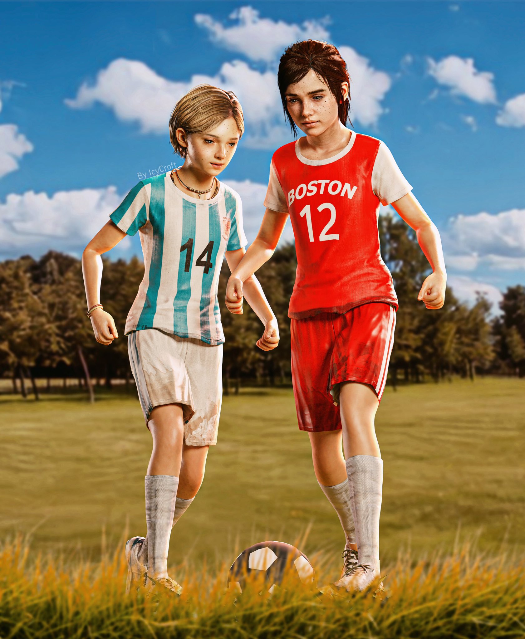 noriaki on Twitter "Au where Sarah and Ellie are friends and playing