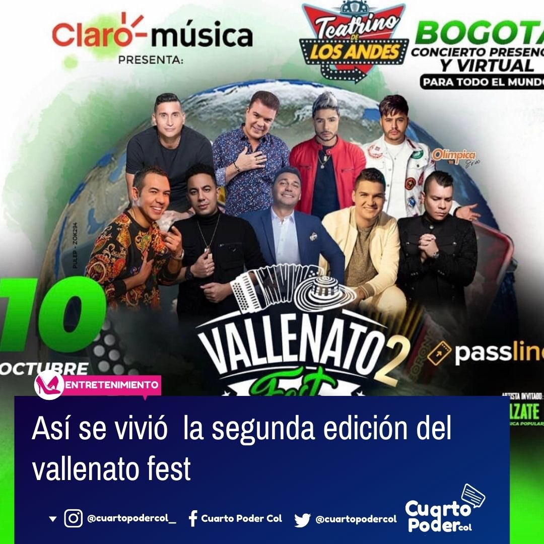 CuartopoderC's tweet image. #Entretenimiento Así se vivió la segunda edición del #Vallenatofest2 
.
.
.
.
.

instagram.com/p/CGN6pEvpUGP/…