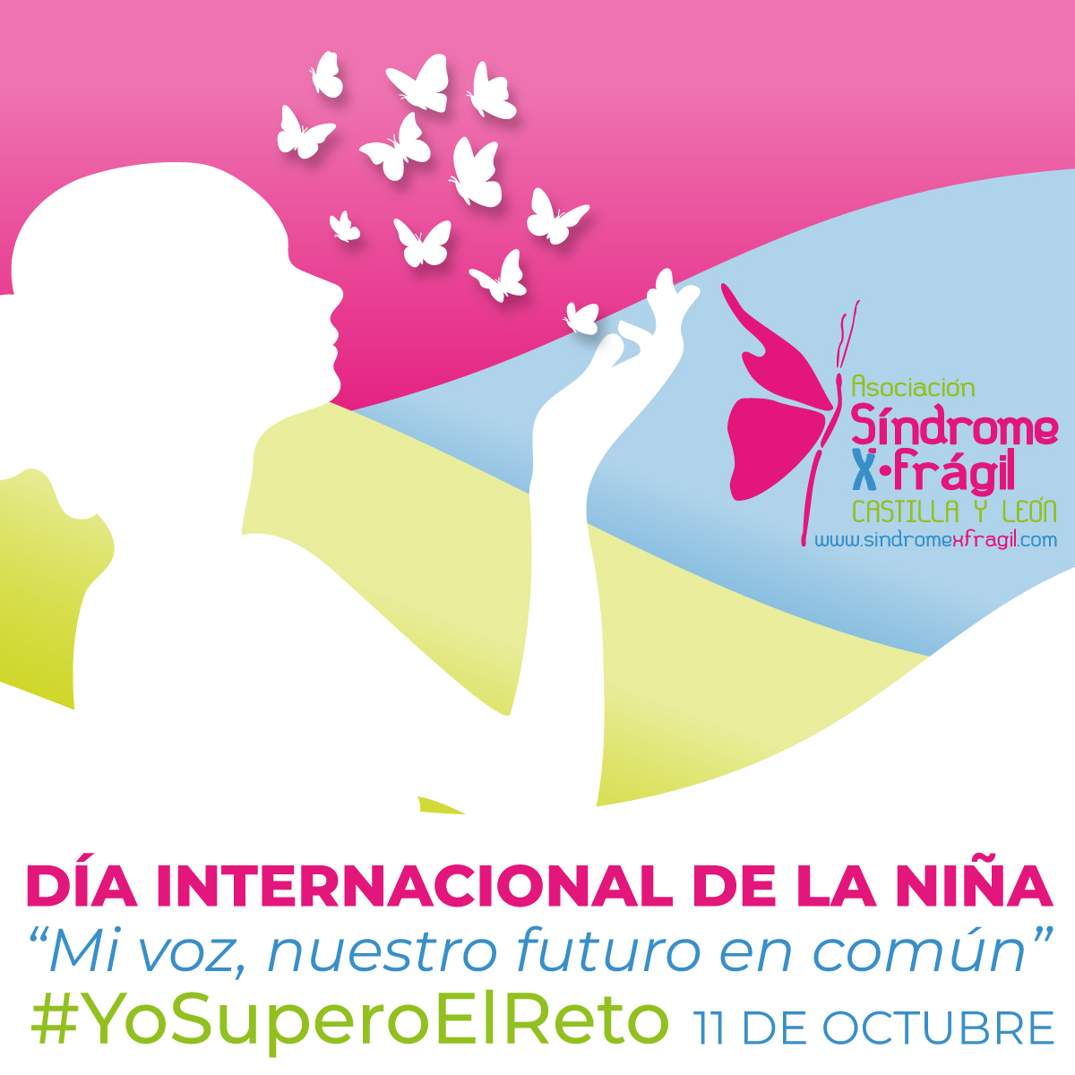 XFragilCyL's tweet photo. En el #DíaDeLaNiña, desde @unicef_es y @UNICEFCyL nos animan a reimaginar un mundo mejor con la inspiración de las niñas; en el que se sientan motivadas y reconocidas.
Te proponemos conocer algunos de los trastornos asociados al #XFrágil en la mujer 👇🏻https://t.co/2KuPdwt9LB https://t.co/y45SjuBL1L