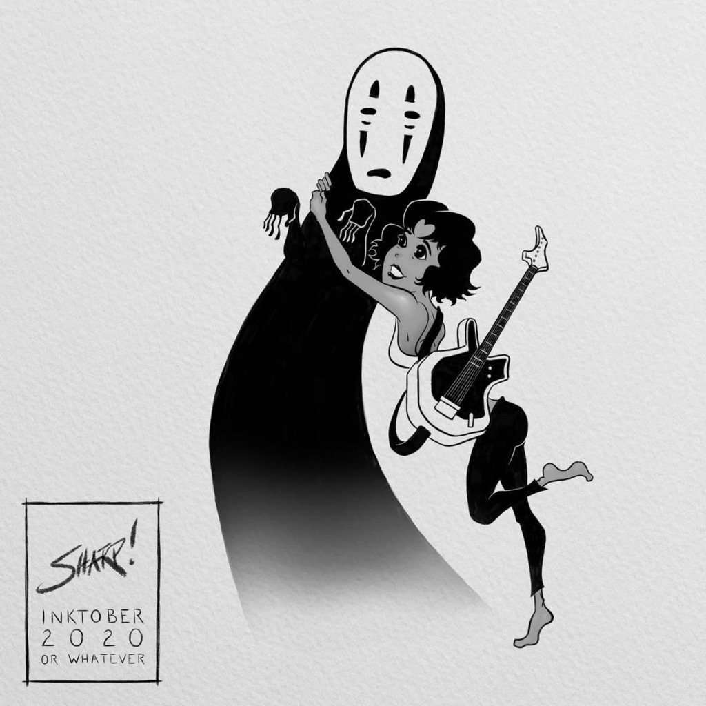 SLE3PR's tweet photo. Haley and No Face 🖤
https://t.co/lyySMI6C4i
#inktober2020 #inktober #noprompt #dreamtober #drawwhatever #drawing #haleyheynderickx #noface #miyazaki https://t.co/pE8pXQVl2B https://t.co/9hFmLA9cRf